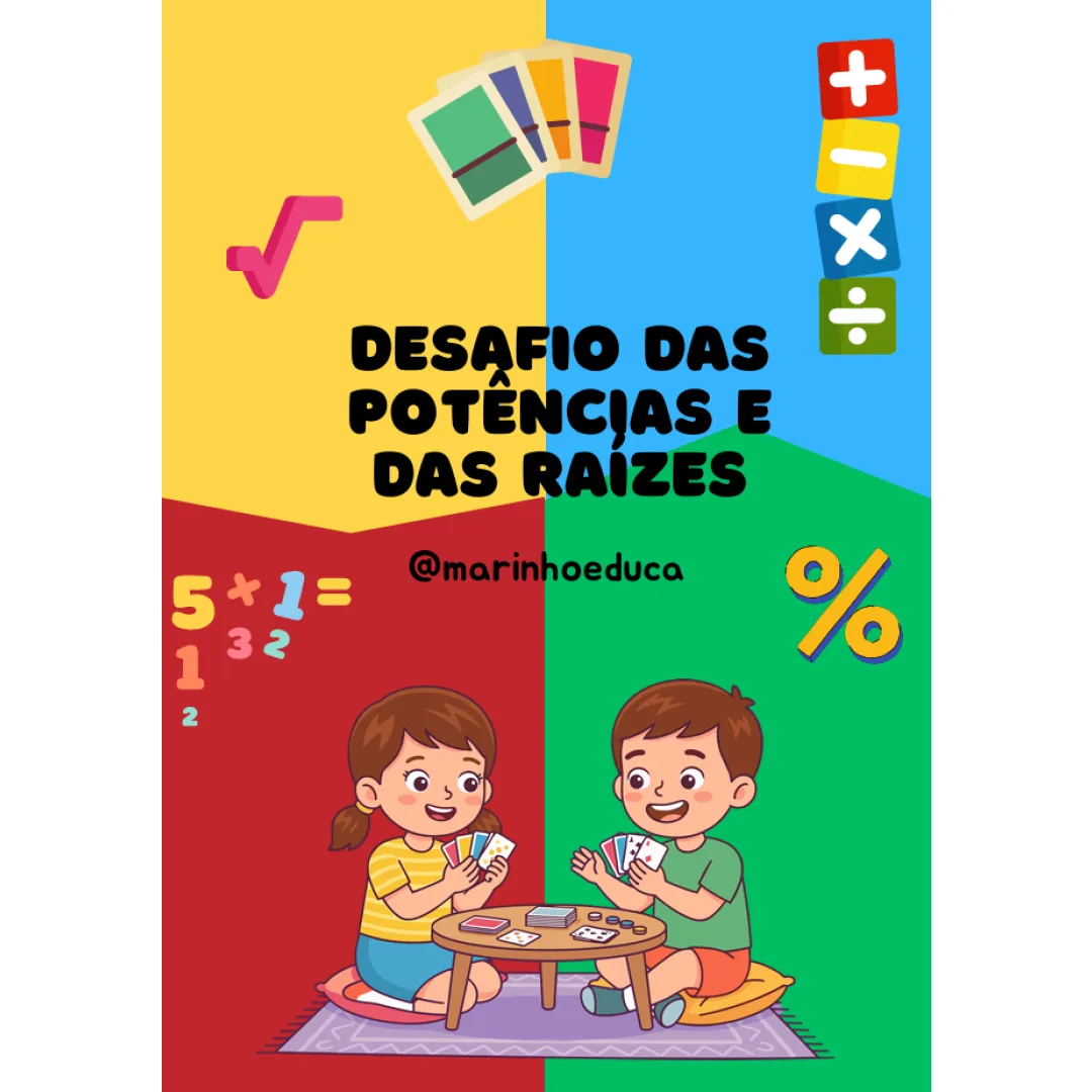 Desafio das Potências e Raízes em PDF - Ensino Fundamental