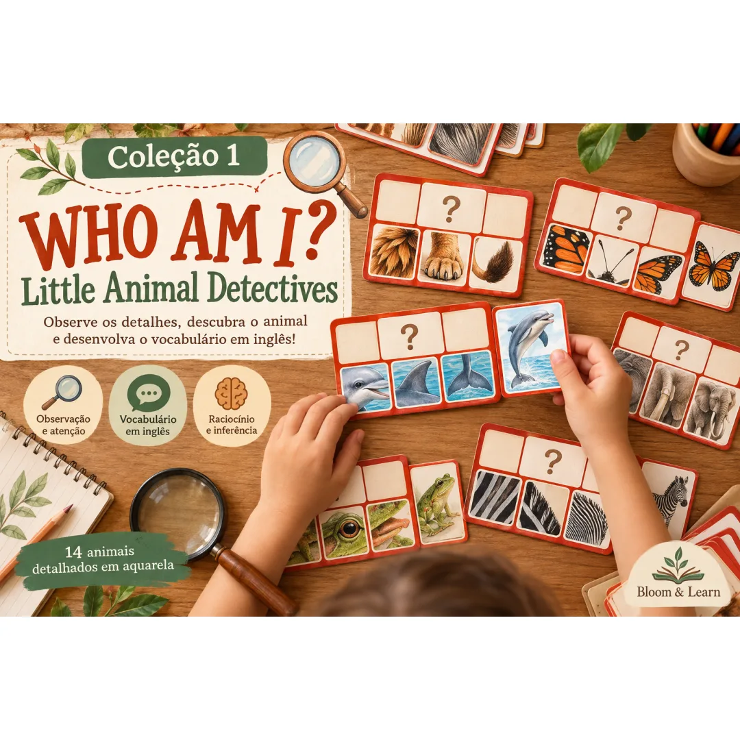 Descubra o Animal! Jogo de Adivinhação em Inglês com 14 Animais - Educação Infantil e Anos Iniciais PDF