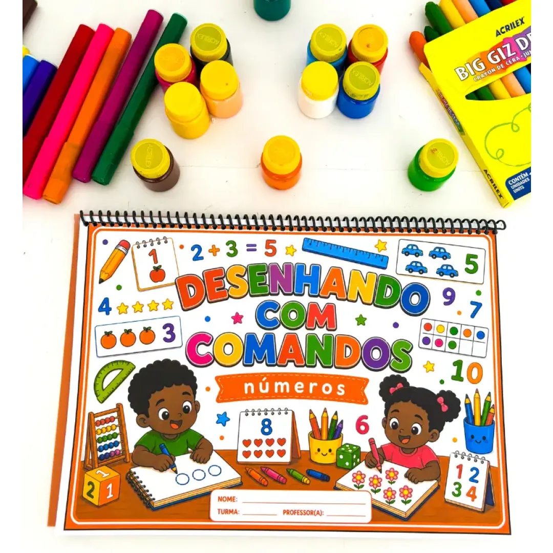 Desenhando com Comando - Números PDF Educação Infantil 
