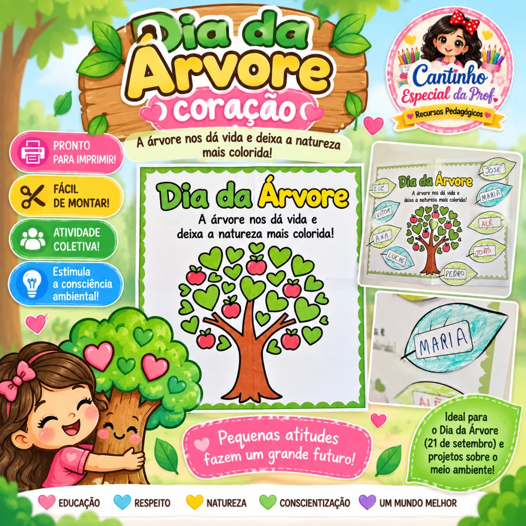 Dia da Árvore — Árvore Coração em PDF
