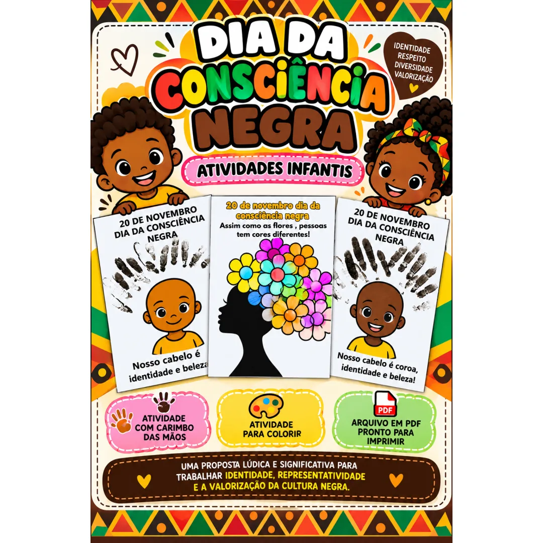 Dia da Consciência Negra – Atividades Educação Infantil em PDF