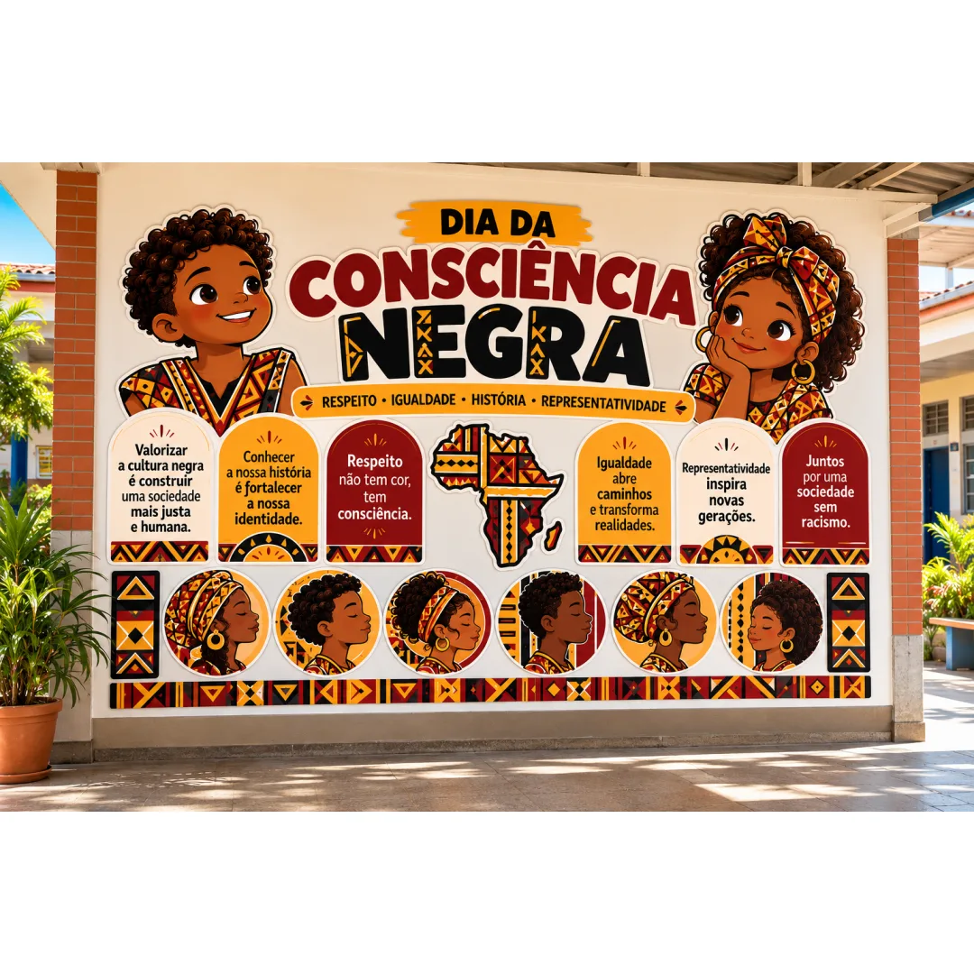 Painel Dia da Consciência Negra: História, Identidade e Representatividade! em PDF