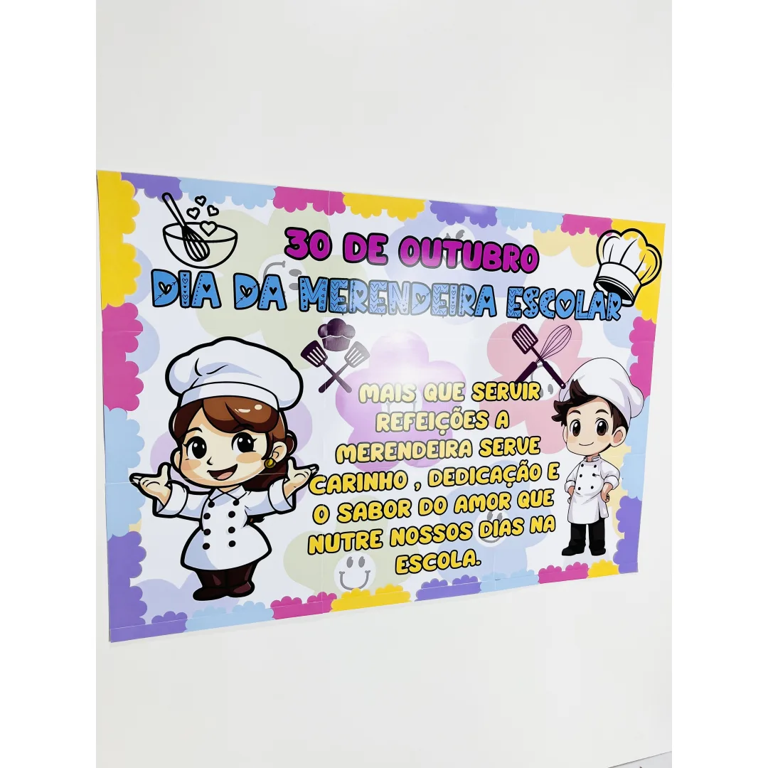 Dia da Merendeira – Painel Escolar com Lembrancinha de Temperos