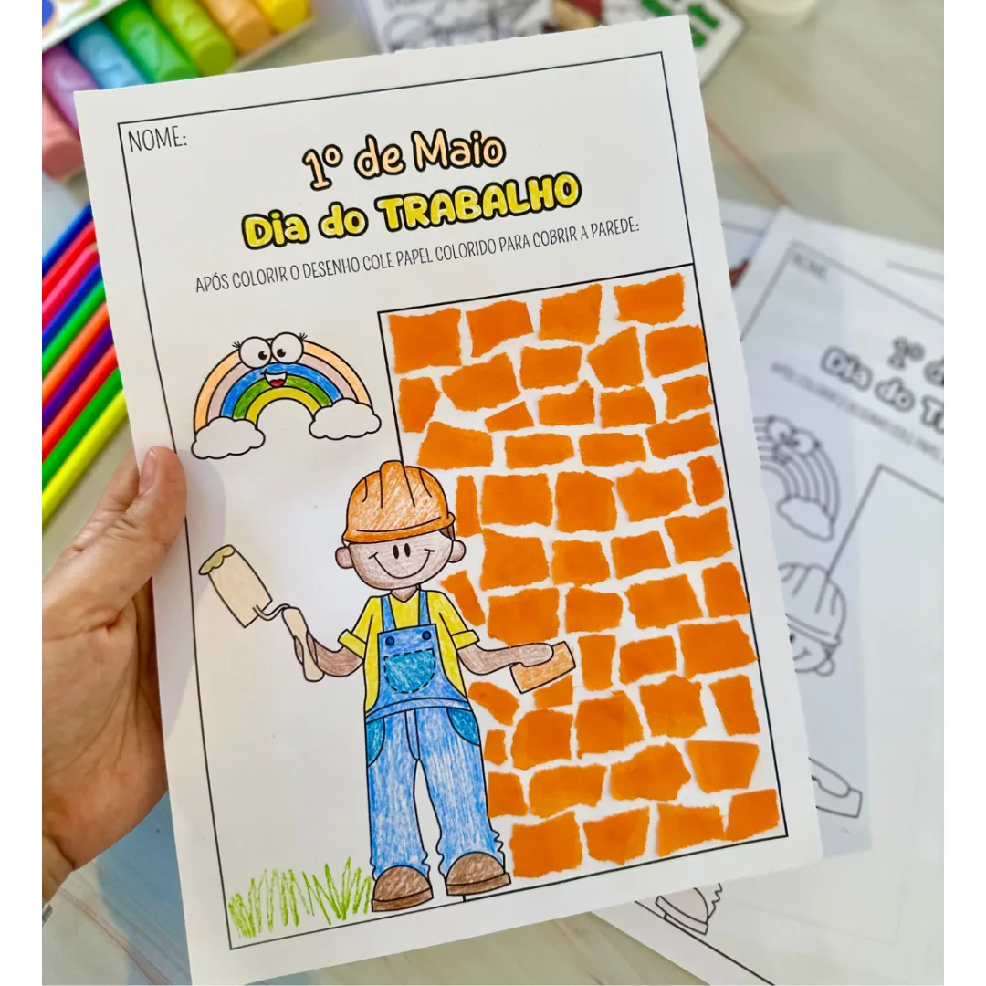 Dia do Trabalho - Atividades e Livrinho Profissões