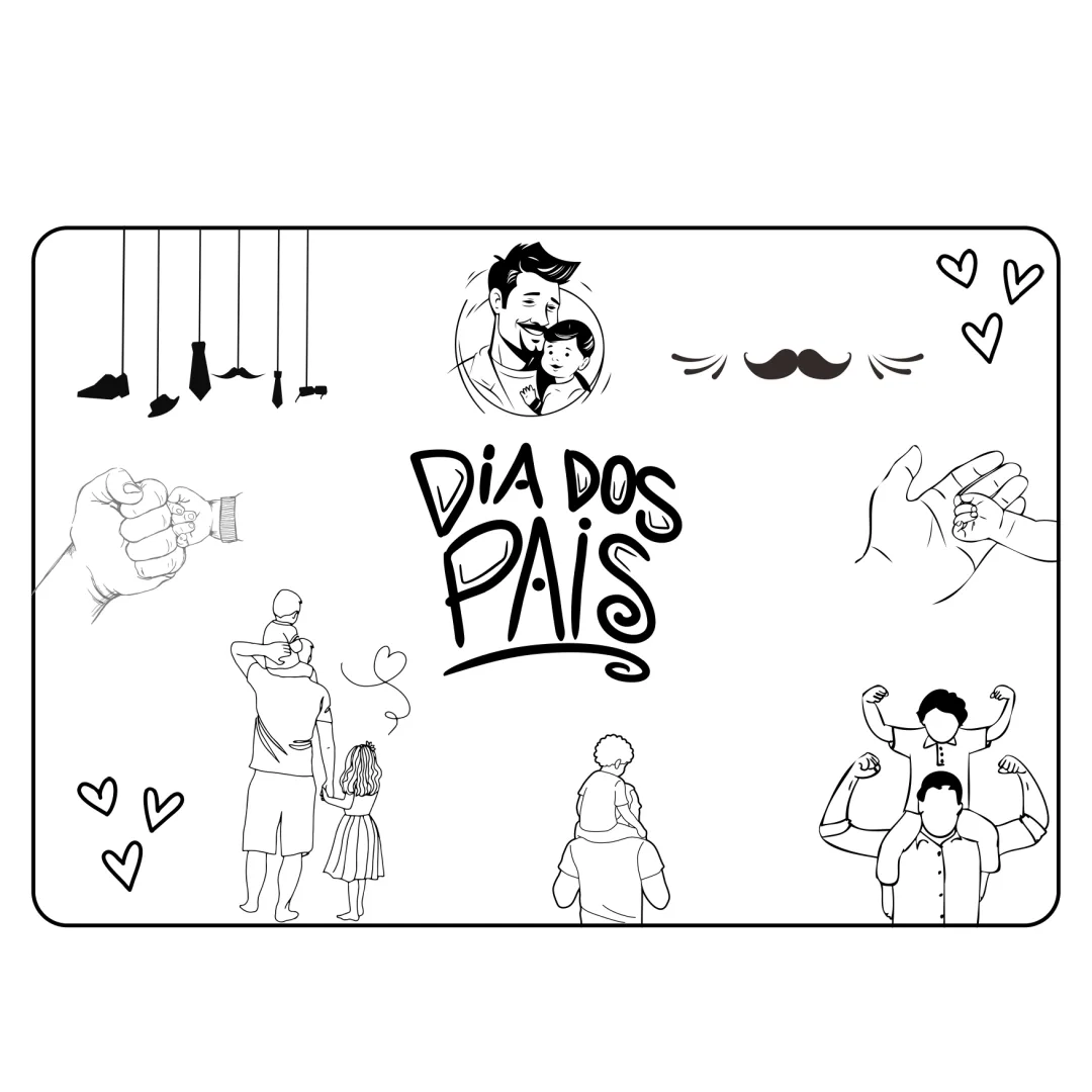 DIA DOS PAIS FOLHINHA PARA PINTURA