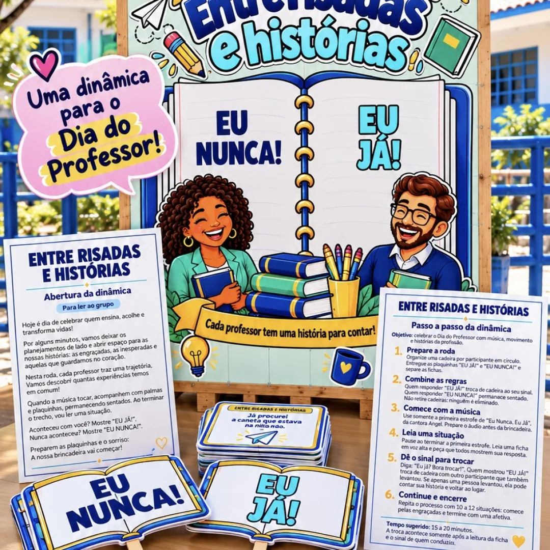 Dinâmica Entre Risadas e Histórias - Dia do Professor - PDF - Infantil ao ensino médio 