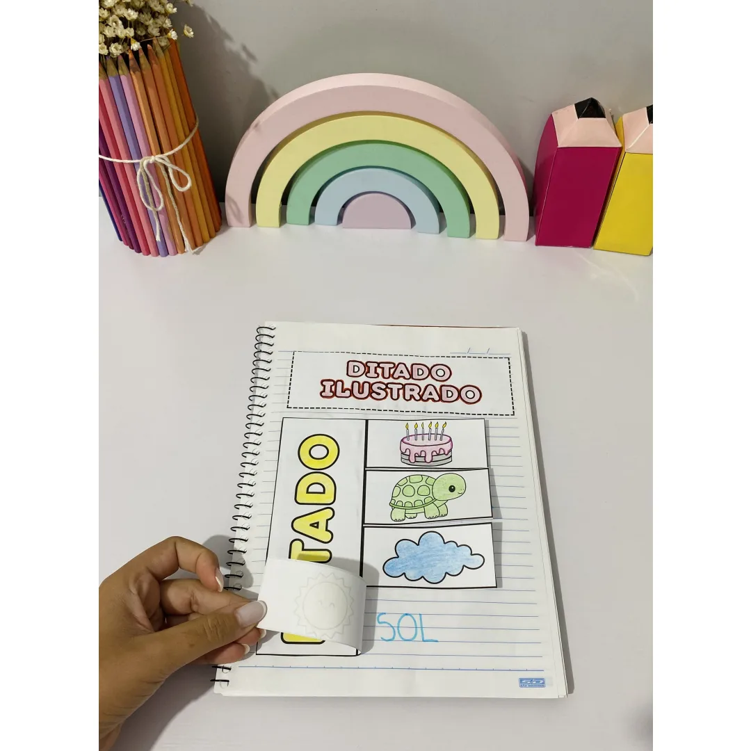 Ditado Ilustrado e Interativo — 12 Páginas para Alfabetização