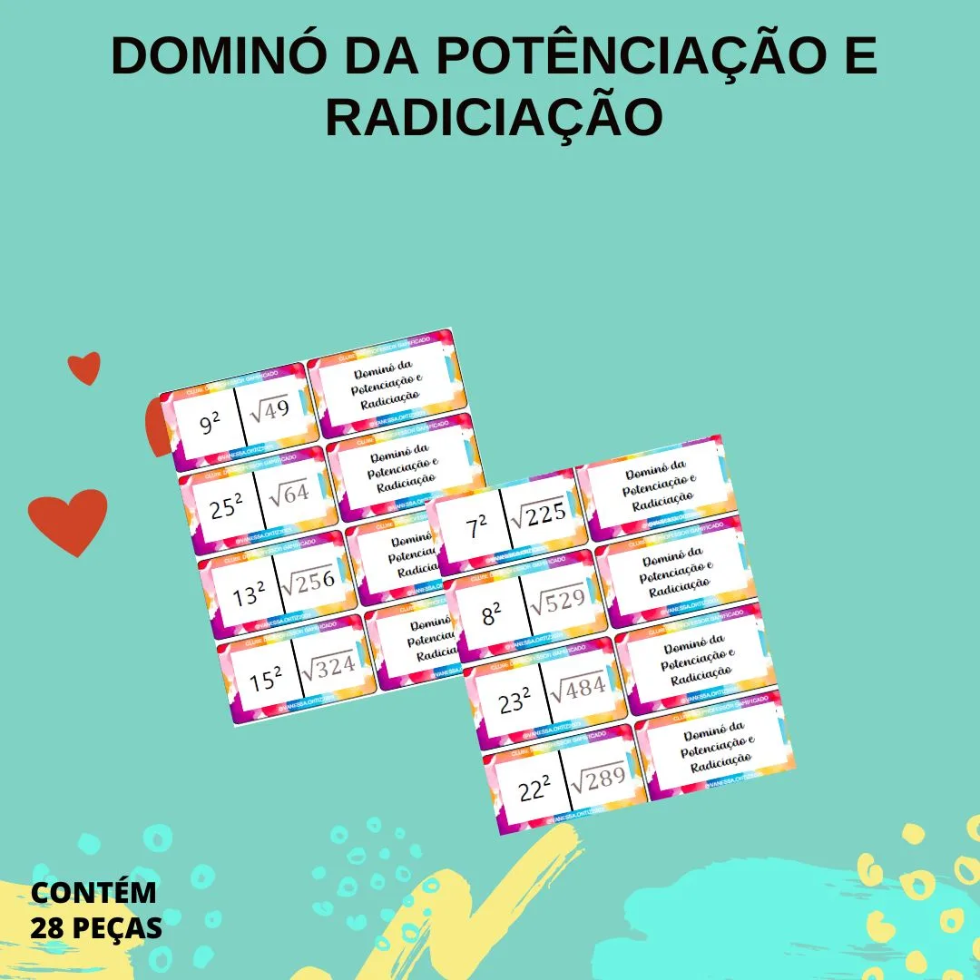 DOMINÓ DA POTÊNCIAÇÃO E RADICIAÇÃO