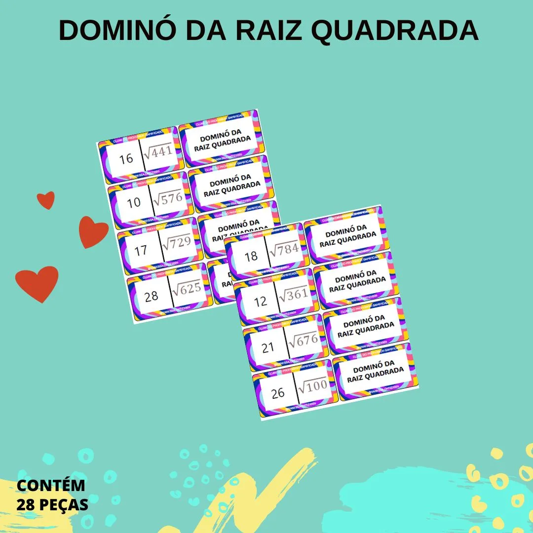 DOMINÓ DA RAIZ QUADRADA