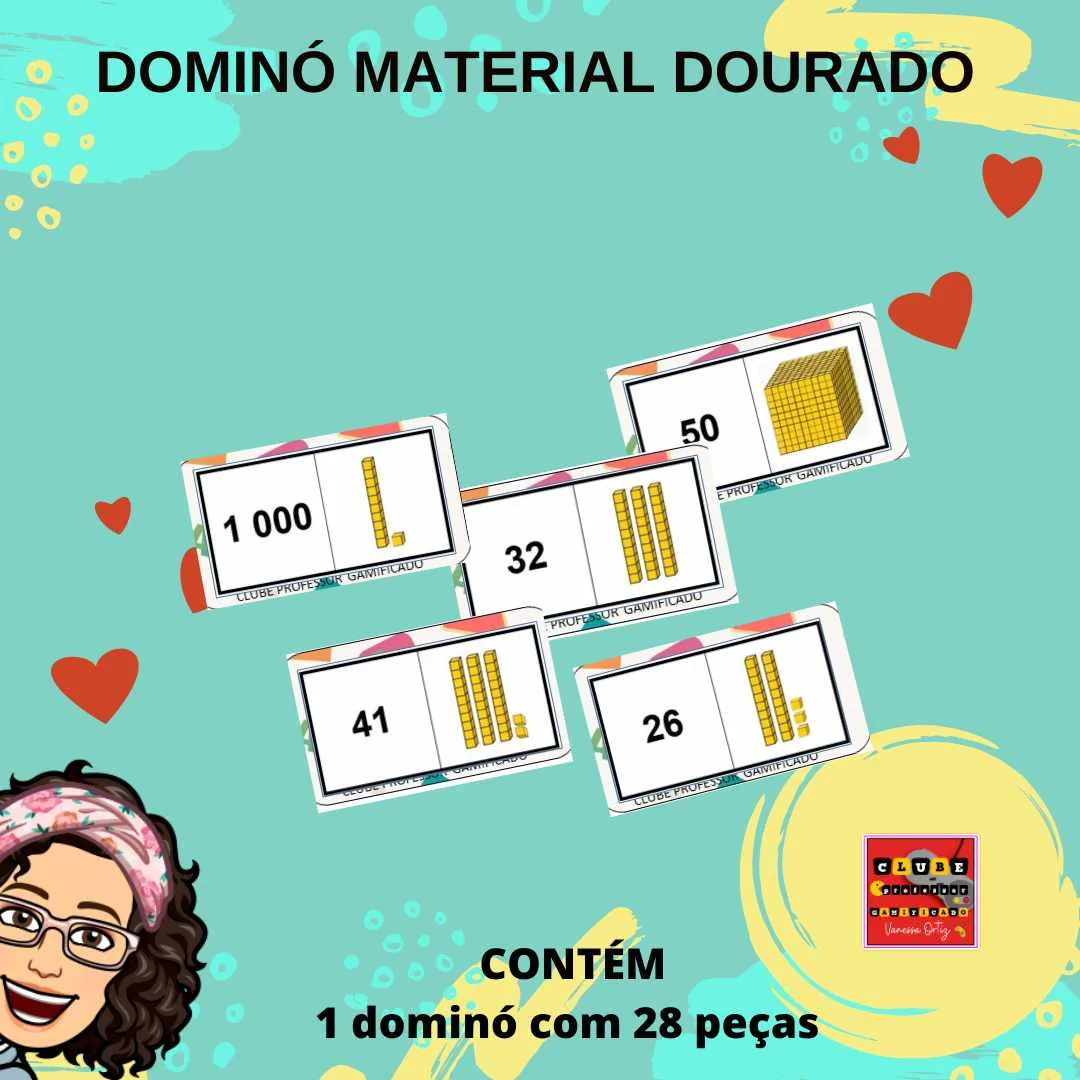 DOMINÓ  MATERIAL DOURADO