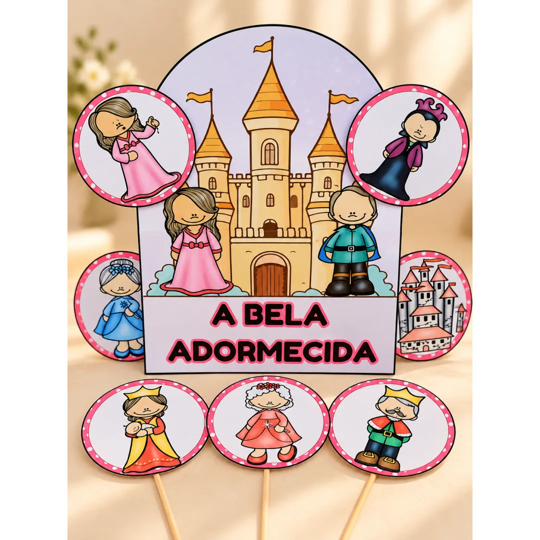 Educação Infantil - Luva: A Bela Adormecida - PDF (5 folhas)