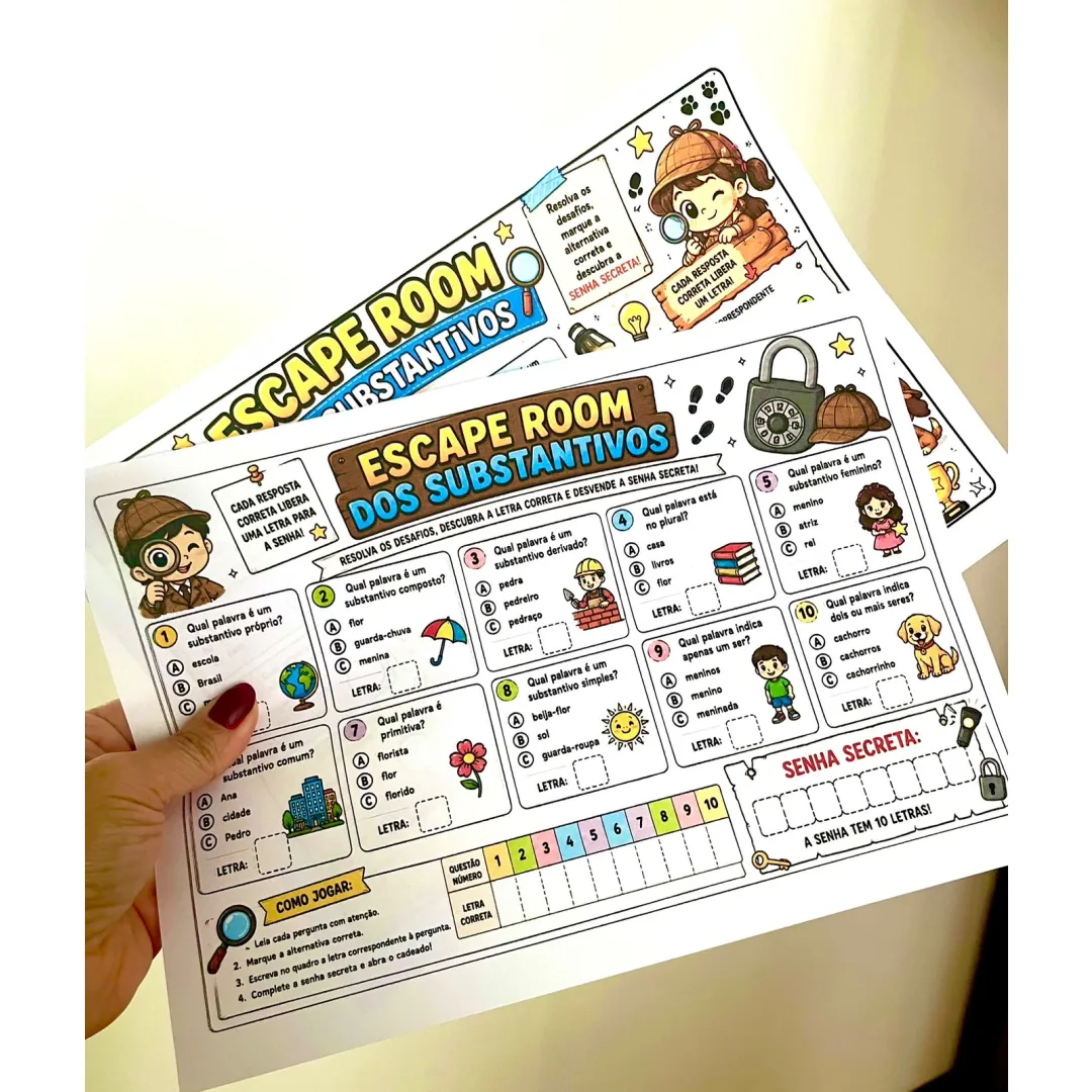 ESCAPE ROOM DOS SUBSTANTIVOS