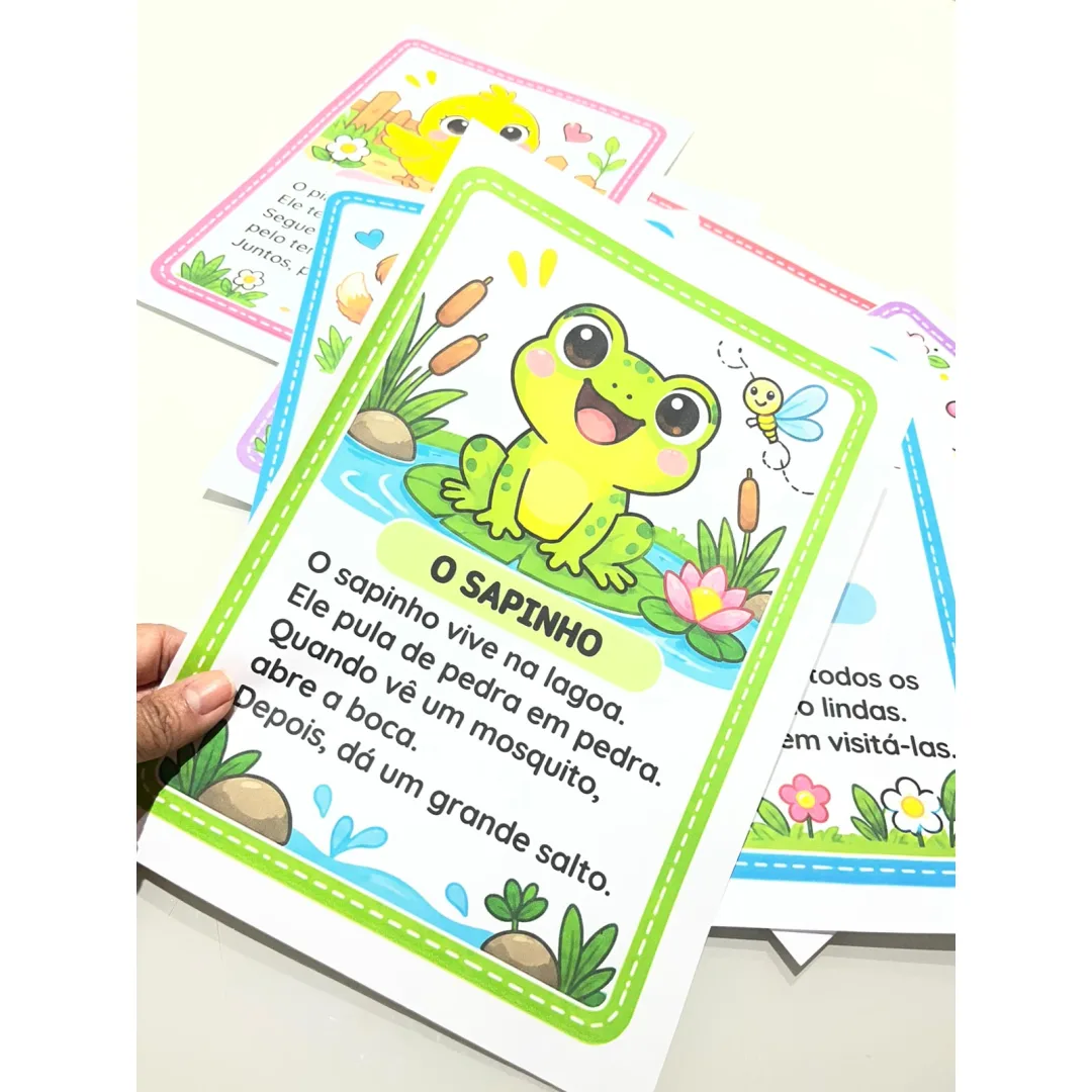 Fichas de Leitura – Mini Textos Ilustrados: Atividades de Leitura e Interpretação para Alfabetização em PDF