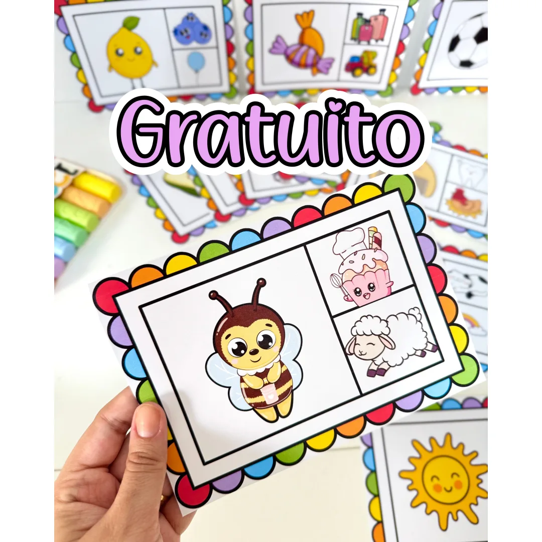 GRÁTIS - Fichas de Rimas para Educação Infantil  