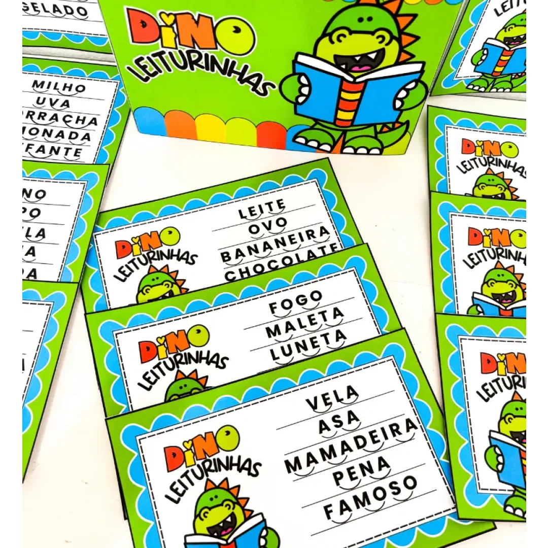 Fichas Leitura Divertida - Dino