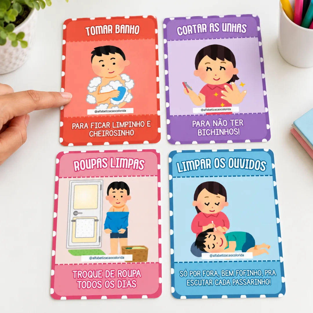 Flashcards de Higiene Pessoal em PDF