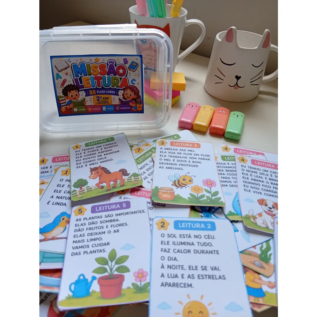 Flashcards para Leitura – Impressa Maiúscula