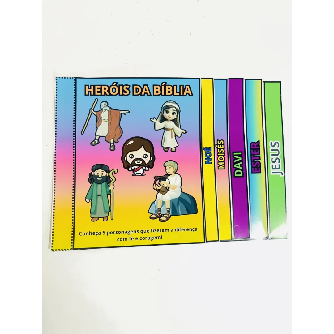 Flipbook Hérois da Bíblia — Pronto para Imprimir