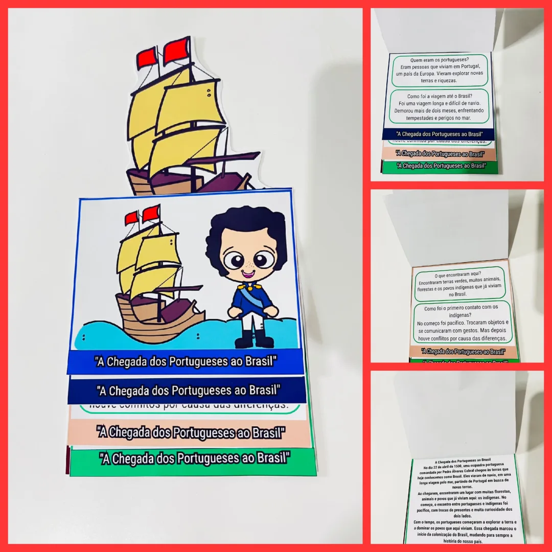 FLIPBOOK: O DESCOBRIMENTO DO BRASIL - A CHEGADA DOS PORTUGUESES AO BRASIL