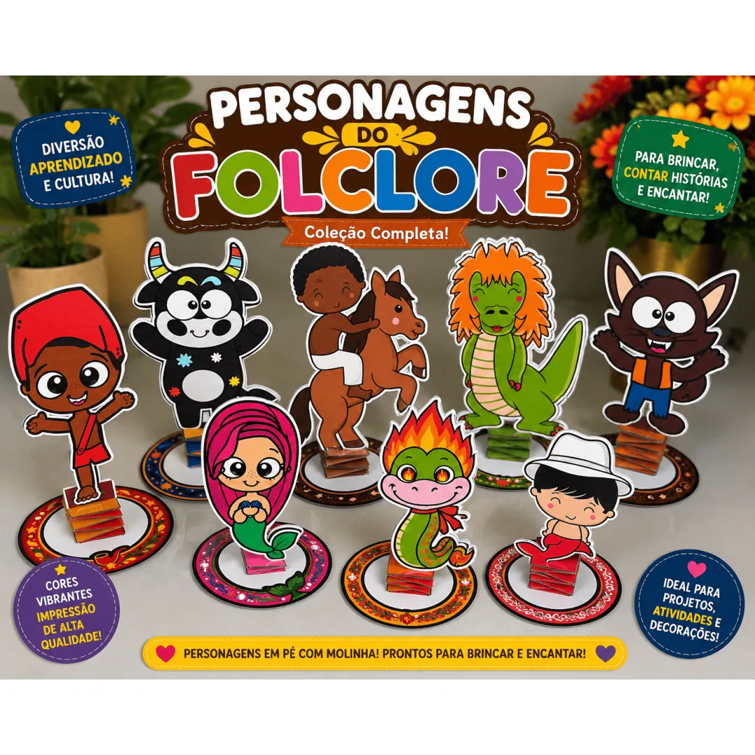 Folclore Brasileiro: Personagens com Molinha - PDF