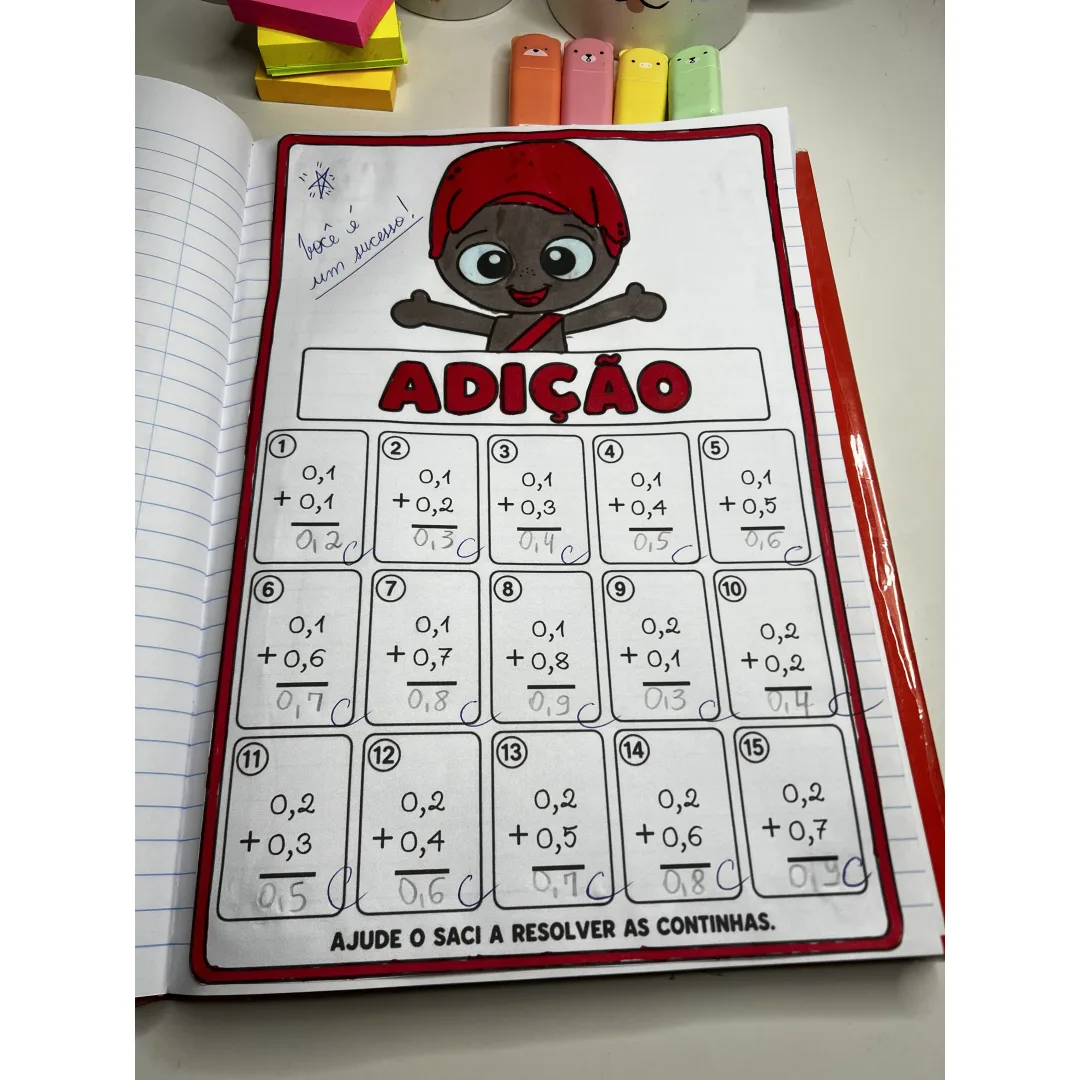 Folhinhas das 4 Operações — 4º Ano | Tema Folclore