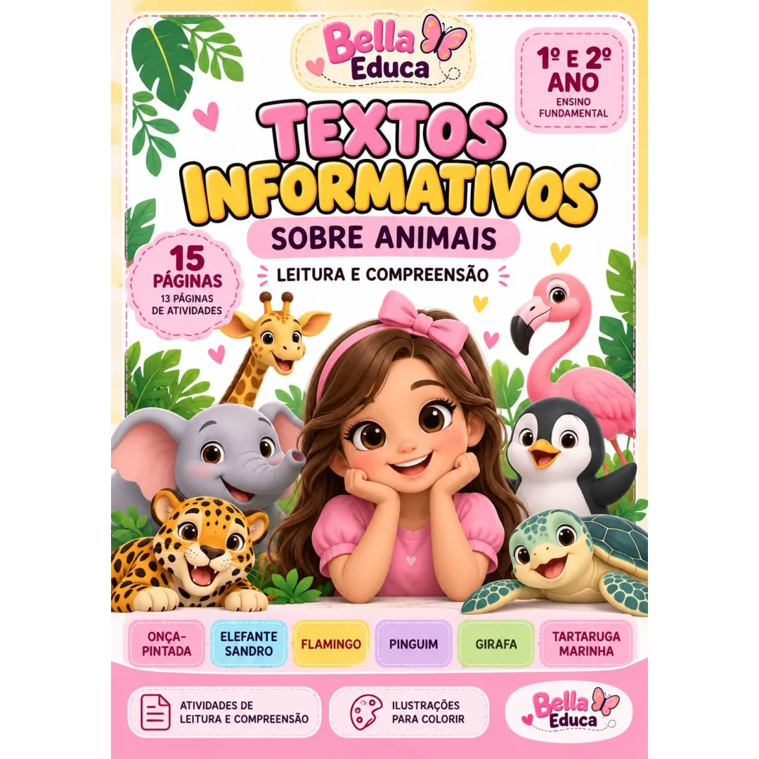 Gênero Textual: 1º e 2º anos - Atividades - Texto Informativo - Animais em PDF  