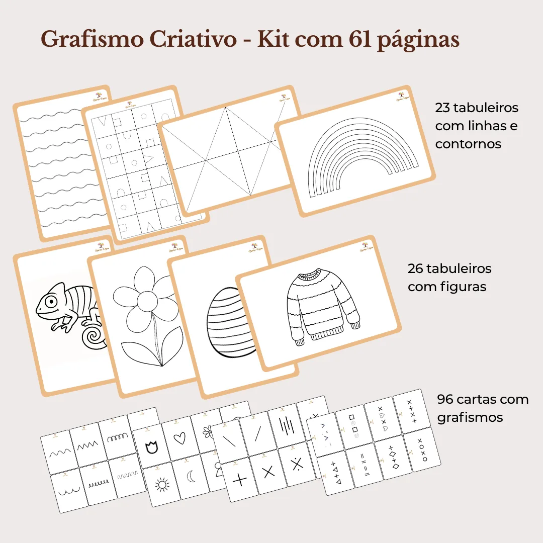 Grafismo Criativo - Kit de Pranchas e Cartões em PDF