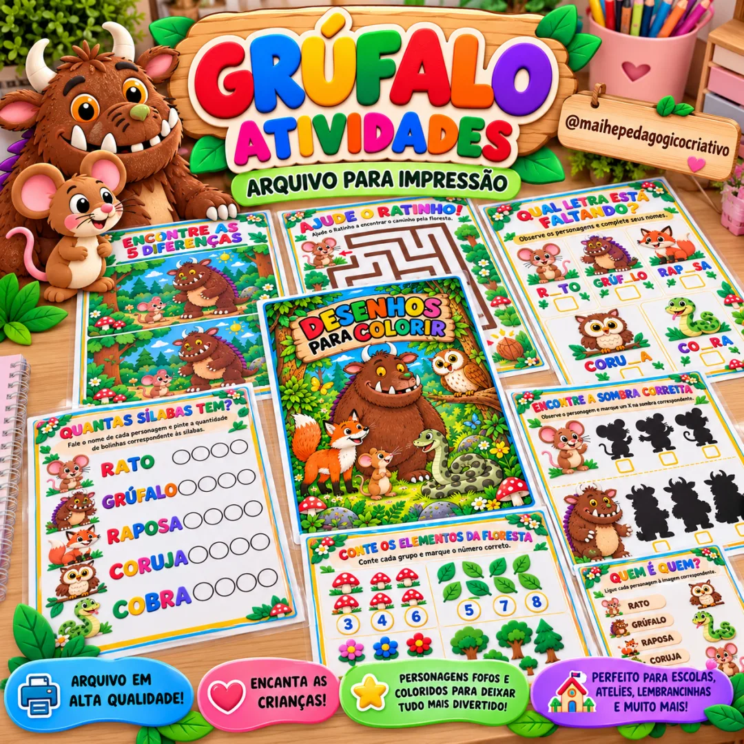 Grúfalo – Atividades Pedagógicas - Educação Infantil - Arquivo Digital