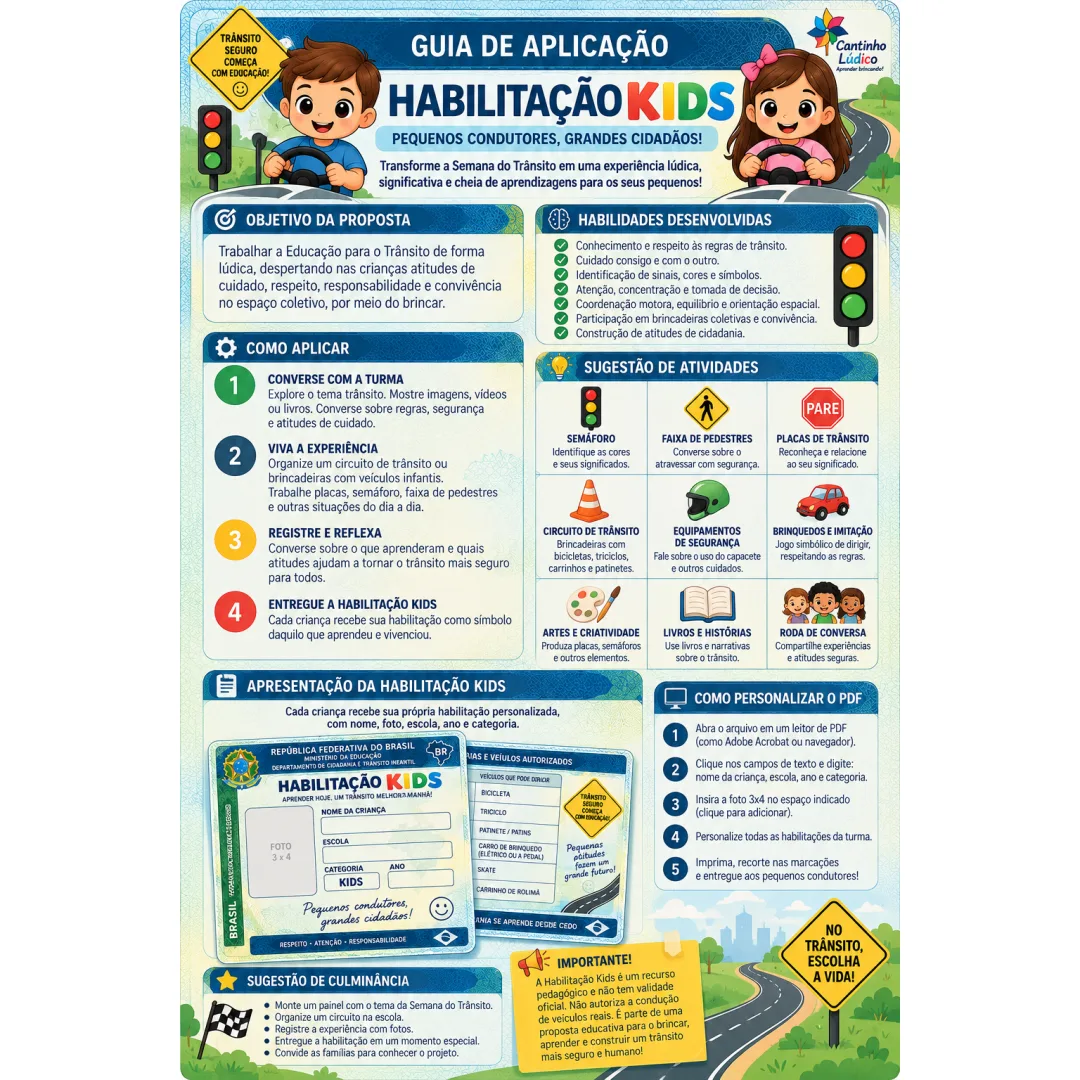Habilitação Kids | Recurso Pedagógico para Semana do Trânsito