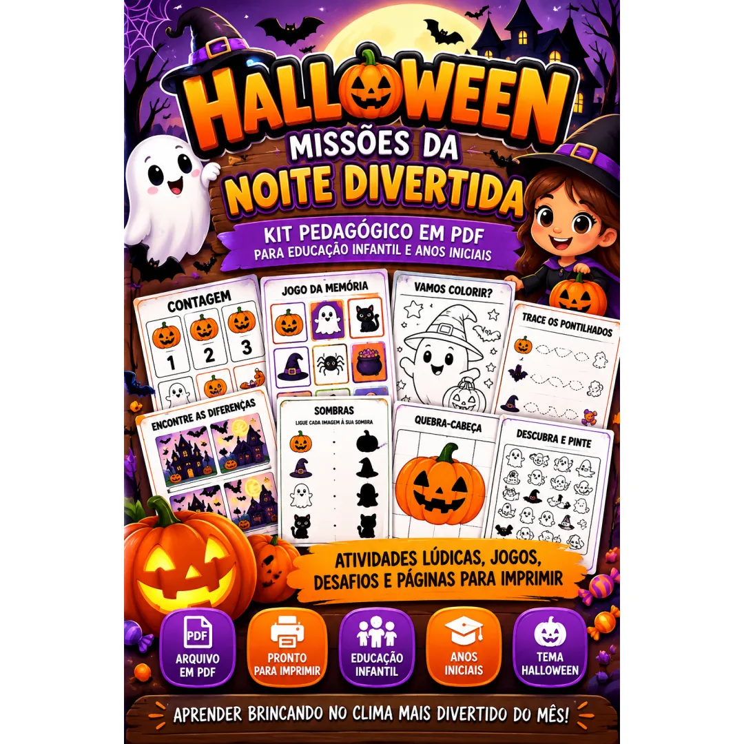 Halloween – Missões da Noite Divertida jogo ''3 a 7 anos'' PDF