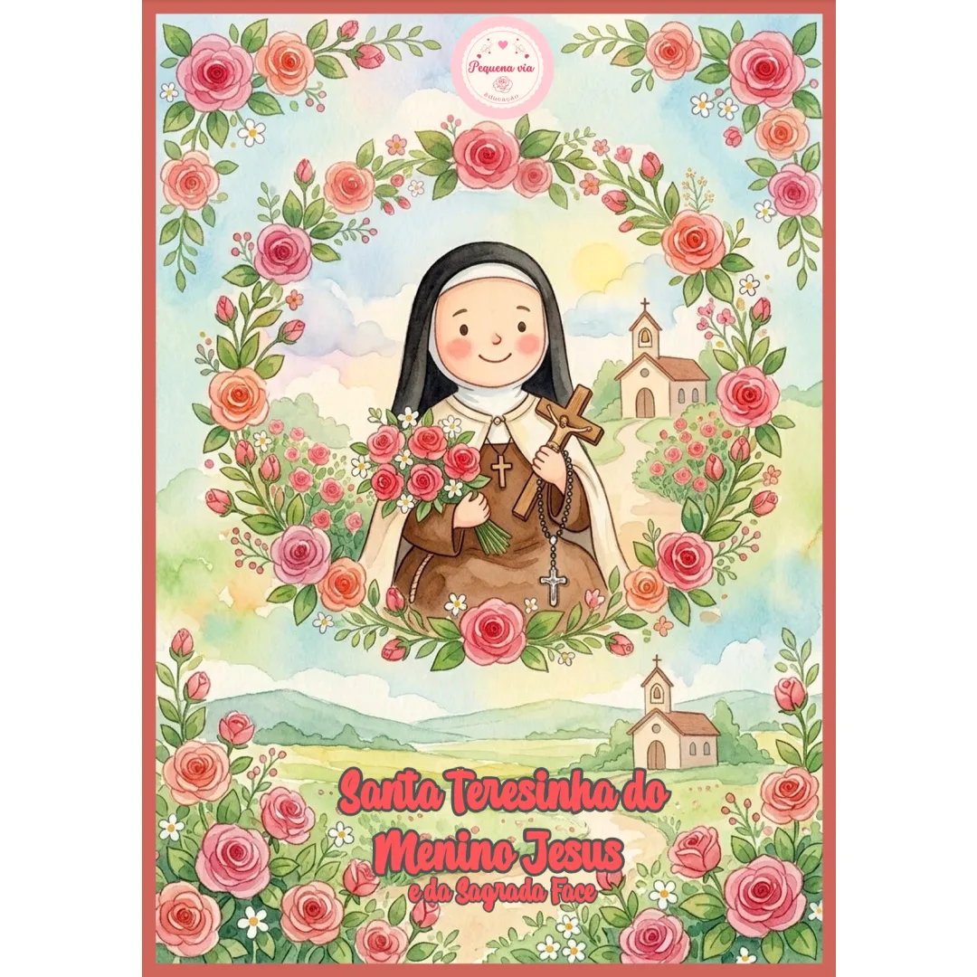 História e atividades de Santa Teresinha do Menino Jesus. Ensino religioso. 5 a 12 anos em PDF