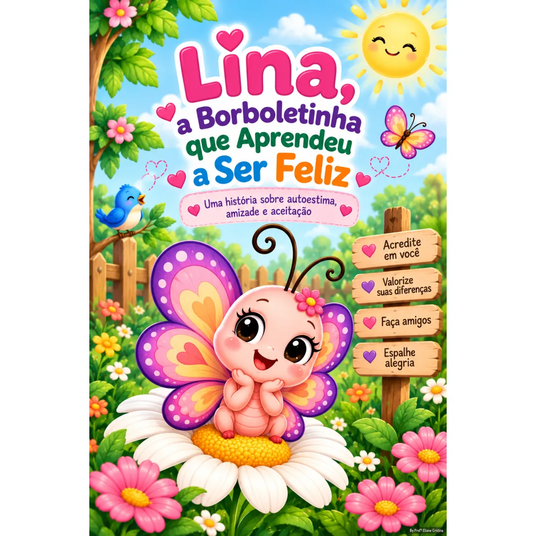 História Infantil: Lina, a Borboletinha que Aprendeu a Ser Feliz | PDF