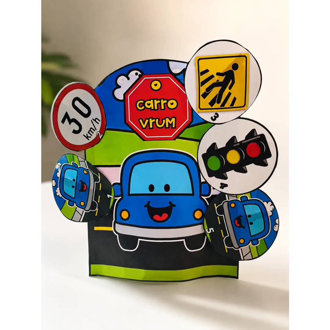 História na Luva - Carro Vroom -  PDF (5 páginas)