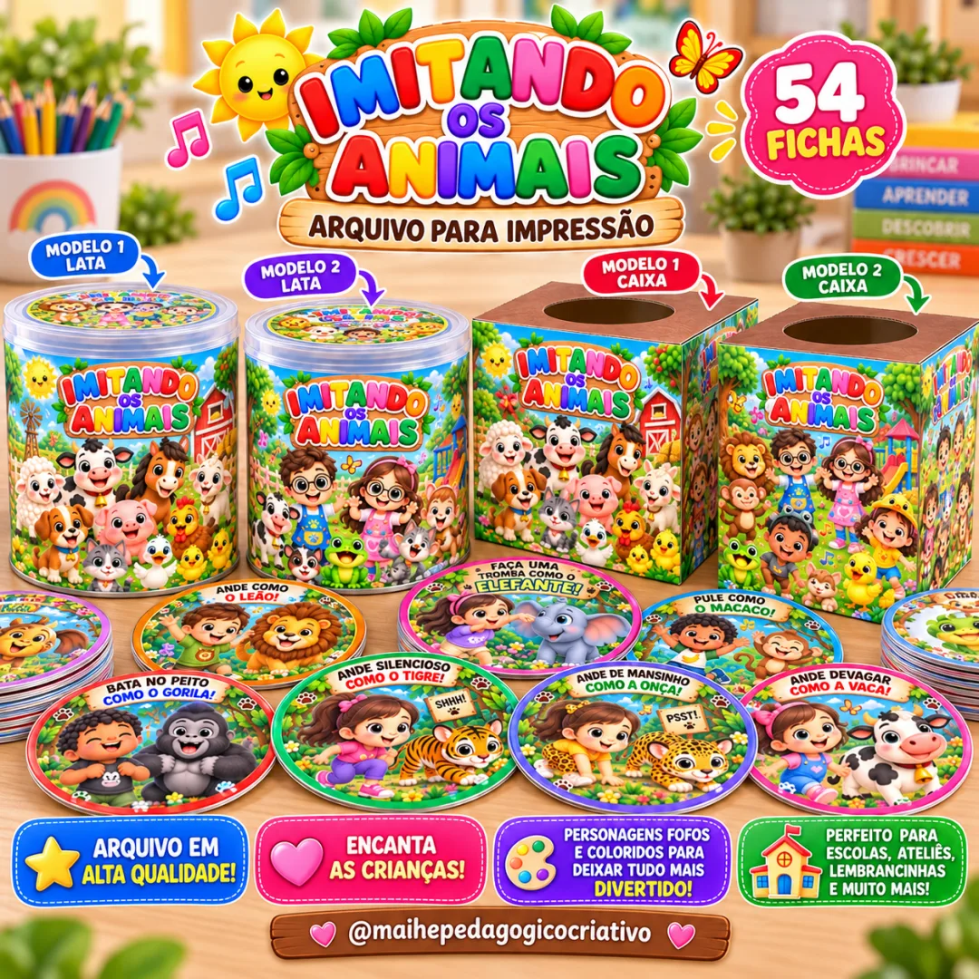 Imitando os Animais - Educação Infantil - Arquivo Digital - JOGO