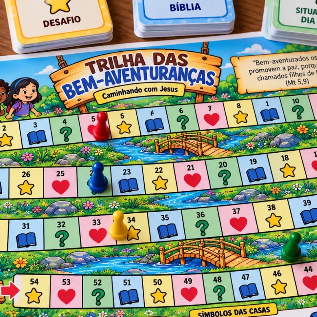 Jogo Bíblico das Bem-Aventuranças - educação infantil