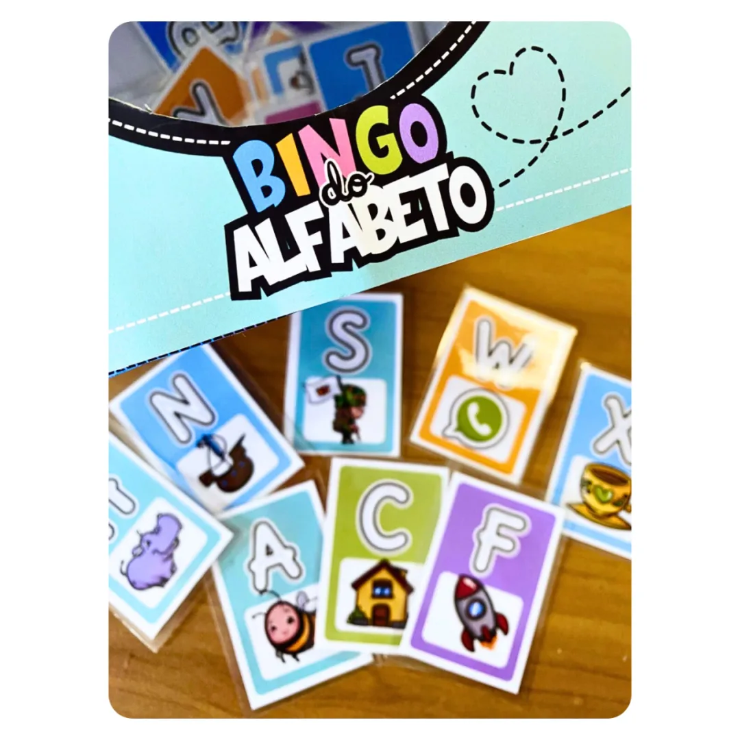 Jogo Bingo do Alfabeto Ilustrado “J de Jesus e J de Jacaré”