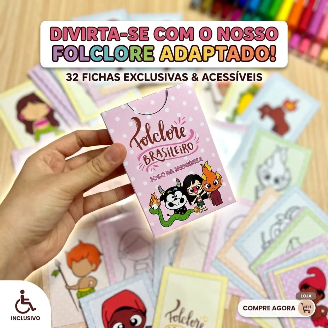 Jogo da Memória Folclore - Edição Inclusiva e Adaptada (PDF)