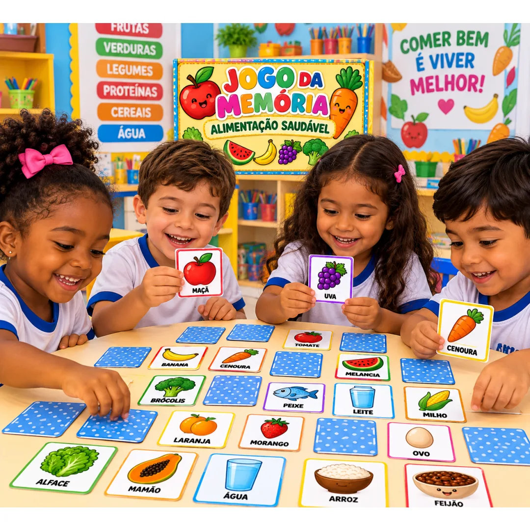 Jogo da Memória Alimentação Saudável - Educação Infantil - PDF
