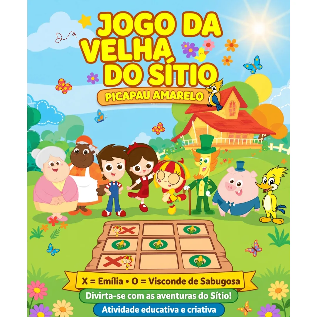 Jogo da Velha - Sítio do Pica-Pau Amarelo - Educação Infantil - PDF