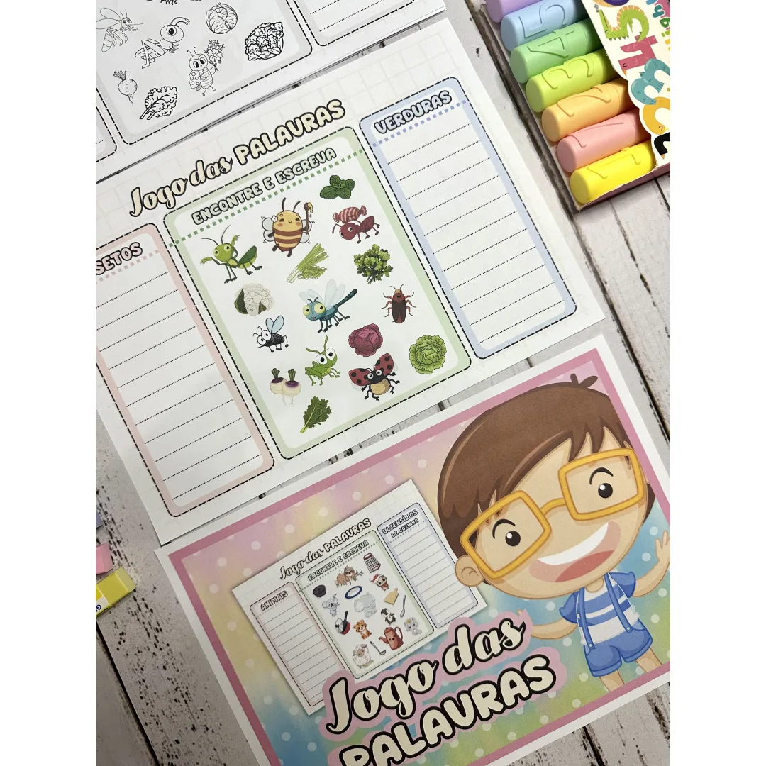 Jogo das Palavras — 20 Páginas para Alfabetização em PDF