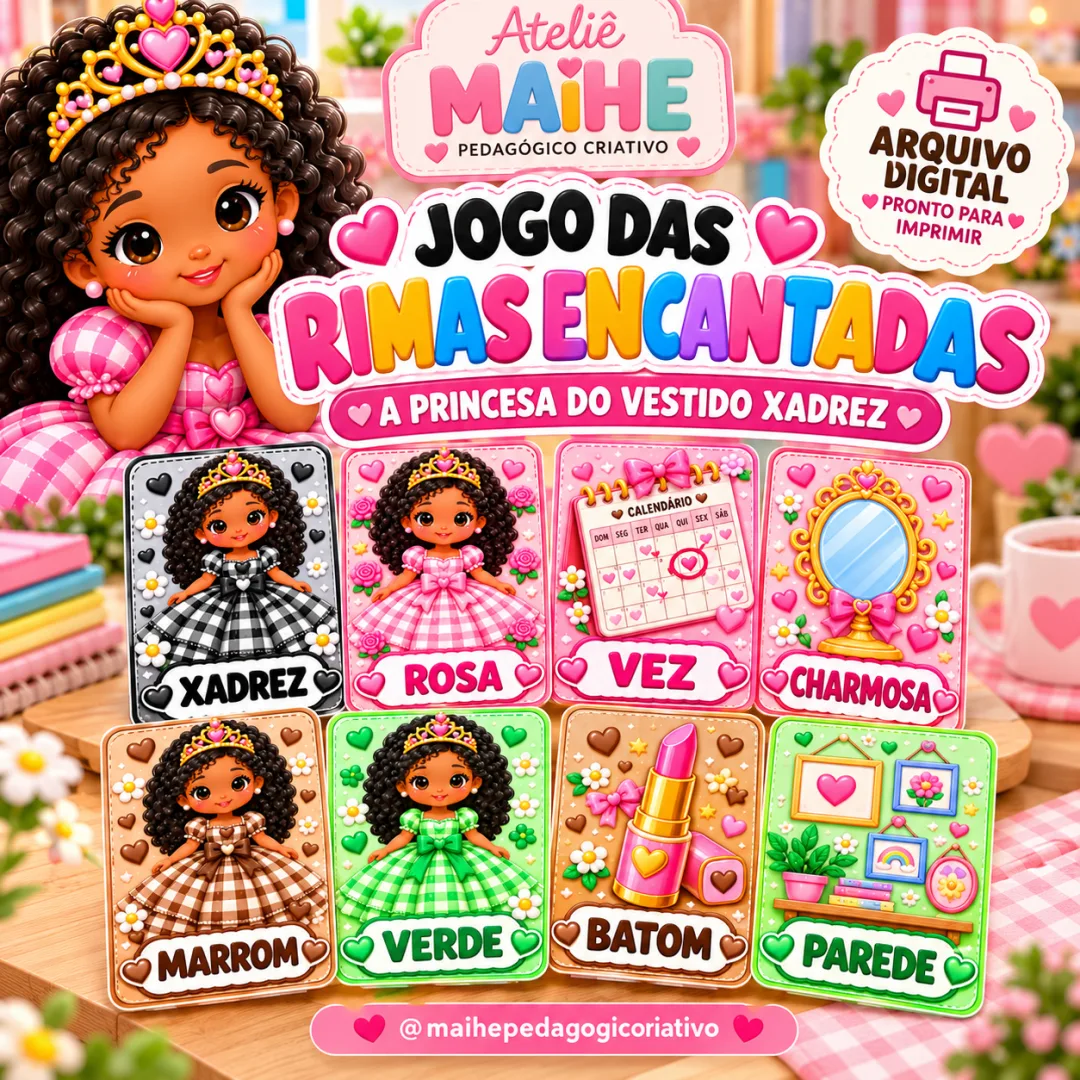 Jogo Das Rimas Encantadas — A Princesa Do Vestido Xadrez - Educação Infantil - Arquivo Digital