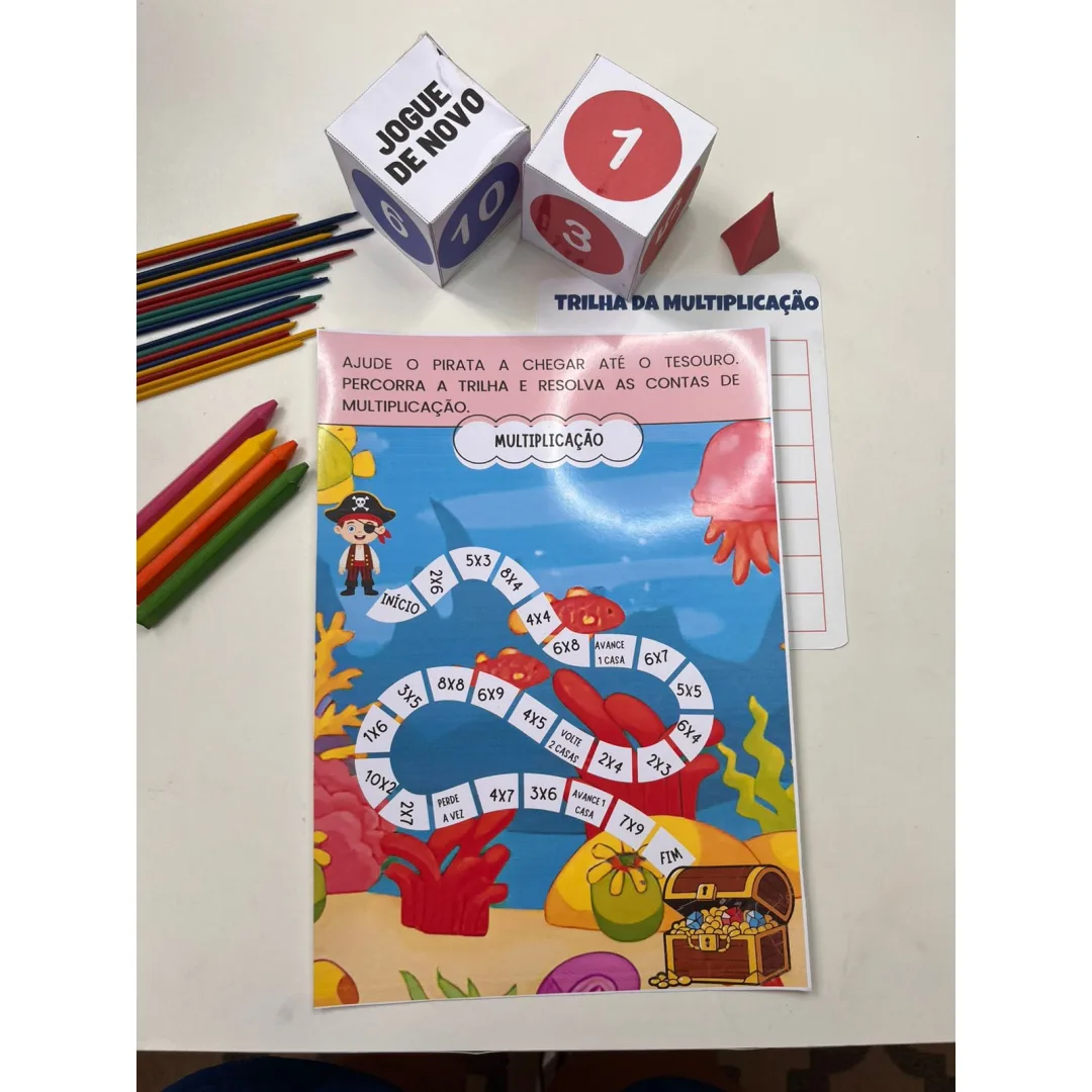 JOGO DE TABULEIRO DA MULTIPLICAÇÃO / TRILHA DA MULTIPLICAÇÃO
