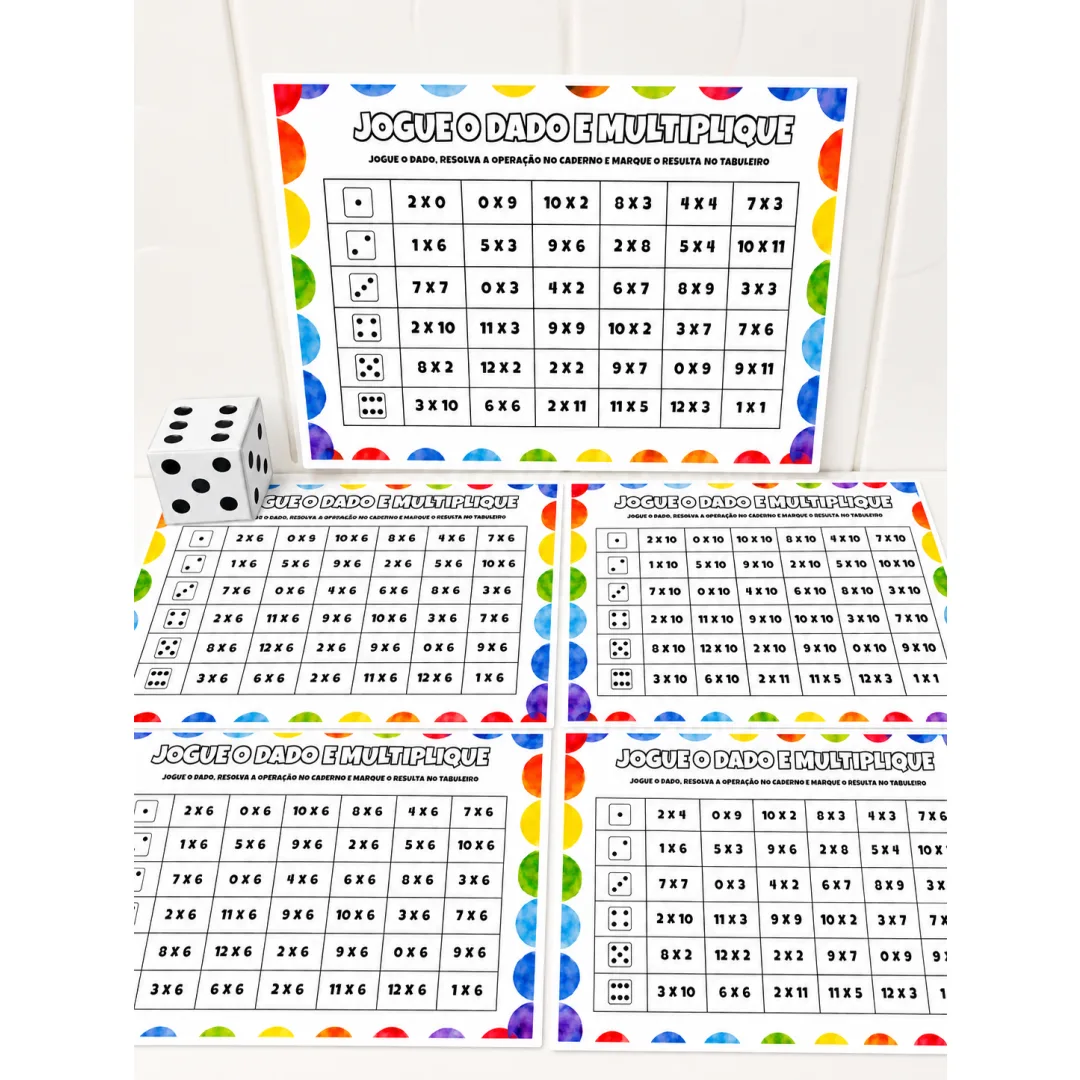 JOGO DE TABULEIRO: JOGUE O DADO E MULTIPLIQUE+ PLANO DE AULA