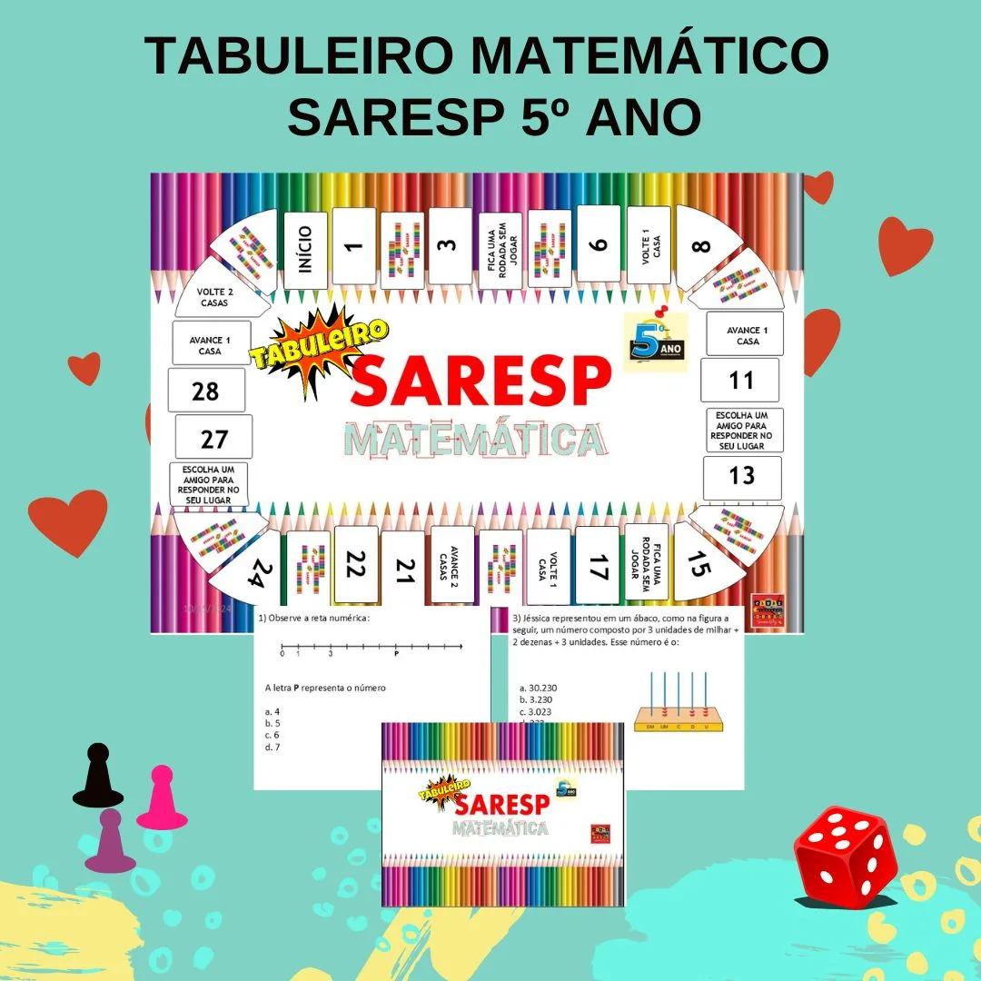 JOGO DE TABULEIRO "SARESP MATEMÁTICA 5º ANO"