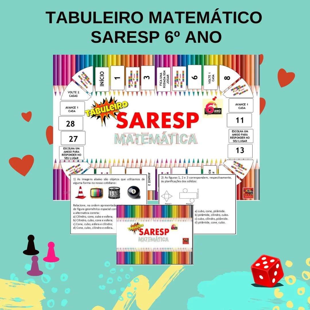 JOGO DE TABULEIRO "SARESP MATEMÁTICA 6º ANO"