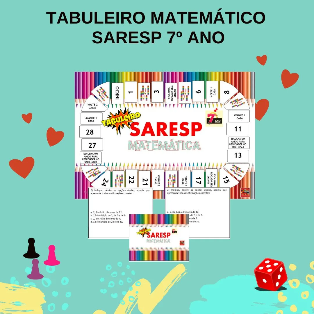 JOGO DE TABULEIRO "SARESP MATEMÁTICA 7º ANO"