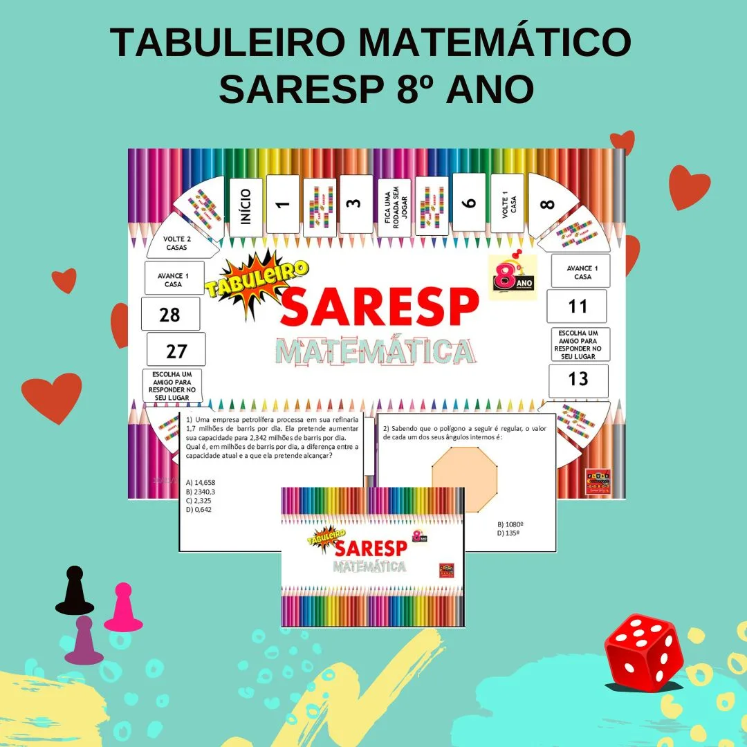JOGO DE TABULEIRO "SARESP MATEMÁTICA 8º ANO"
