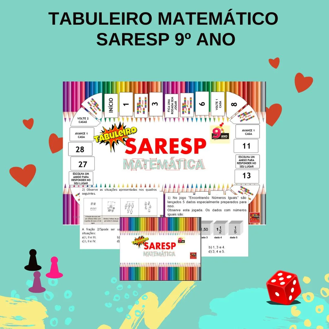 JOGO DE TABULEIRO "SARESP MATEMÁTICA 9º ANO"