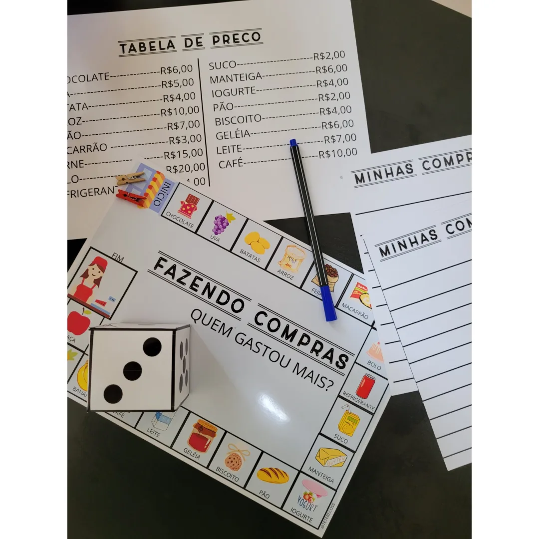 JOGO DE TABULEIRO / SISTEMA MONETÁRIO: FAZENDO COMPRAS