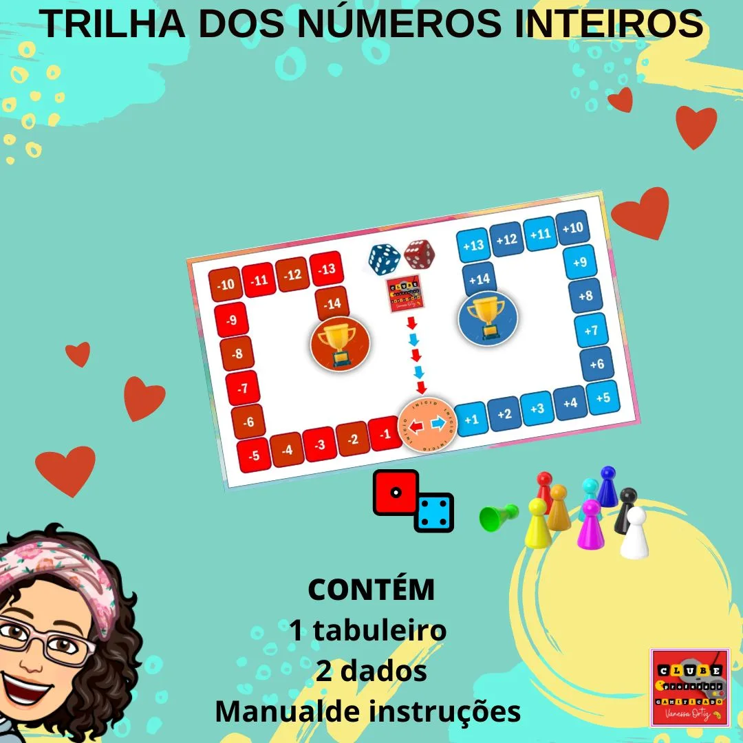 JOGO DE TABULEIRO / TRILHA DOS NÚMEROS INTEIROS